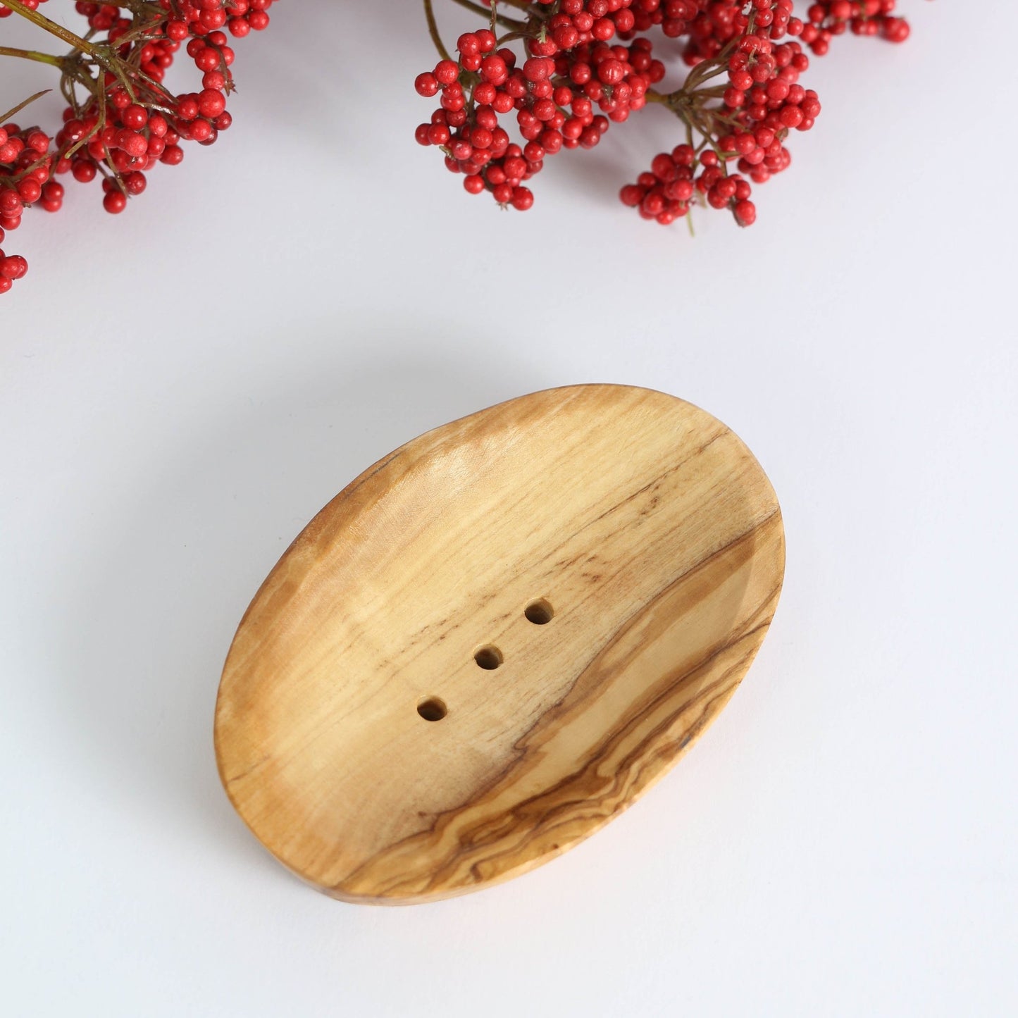 Handmade Olive Wood Soap Dish, Oval - Haven