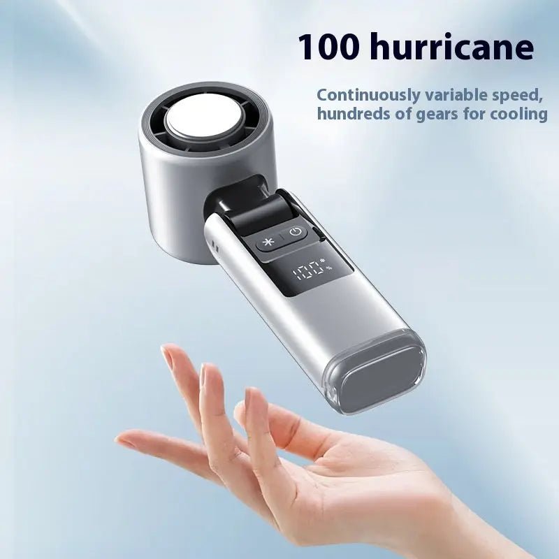 Ice Cool Turbo Mini Fan with Digital Display – USB Rechargeable - Haven