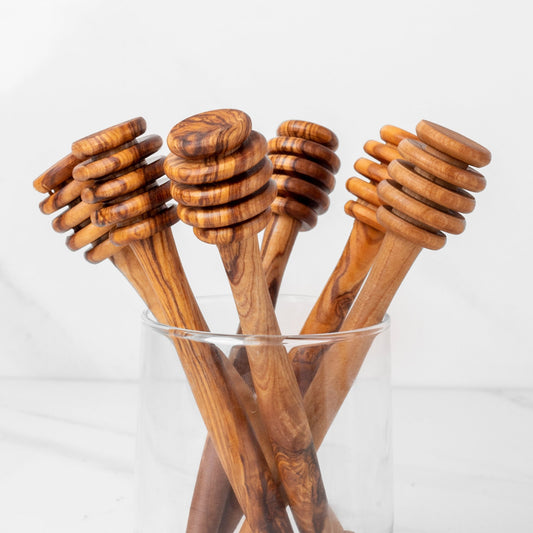 Handmade Olive Wood Honey Dipper – Simple & Natural - Haven