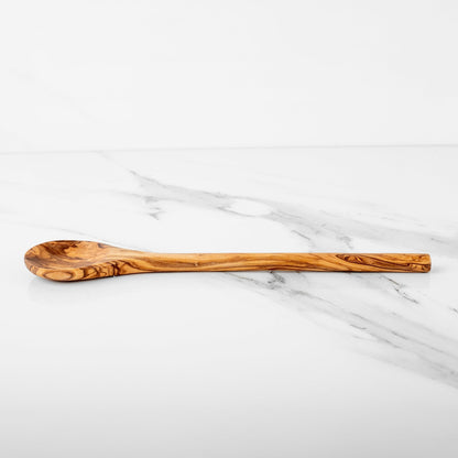 Handmade Olive Wood Round Stirring Spoon, 11.8" - Haven