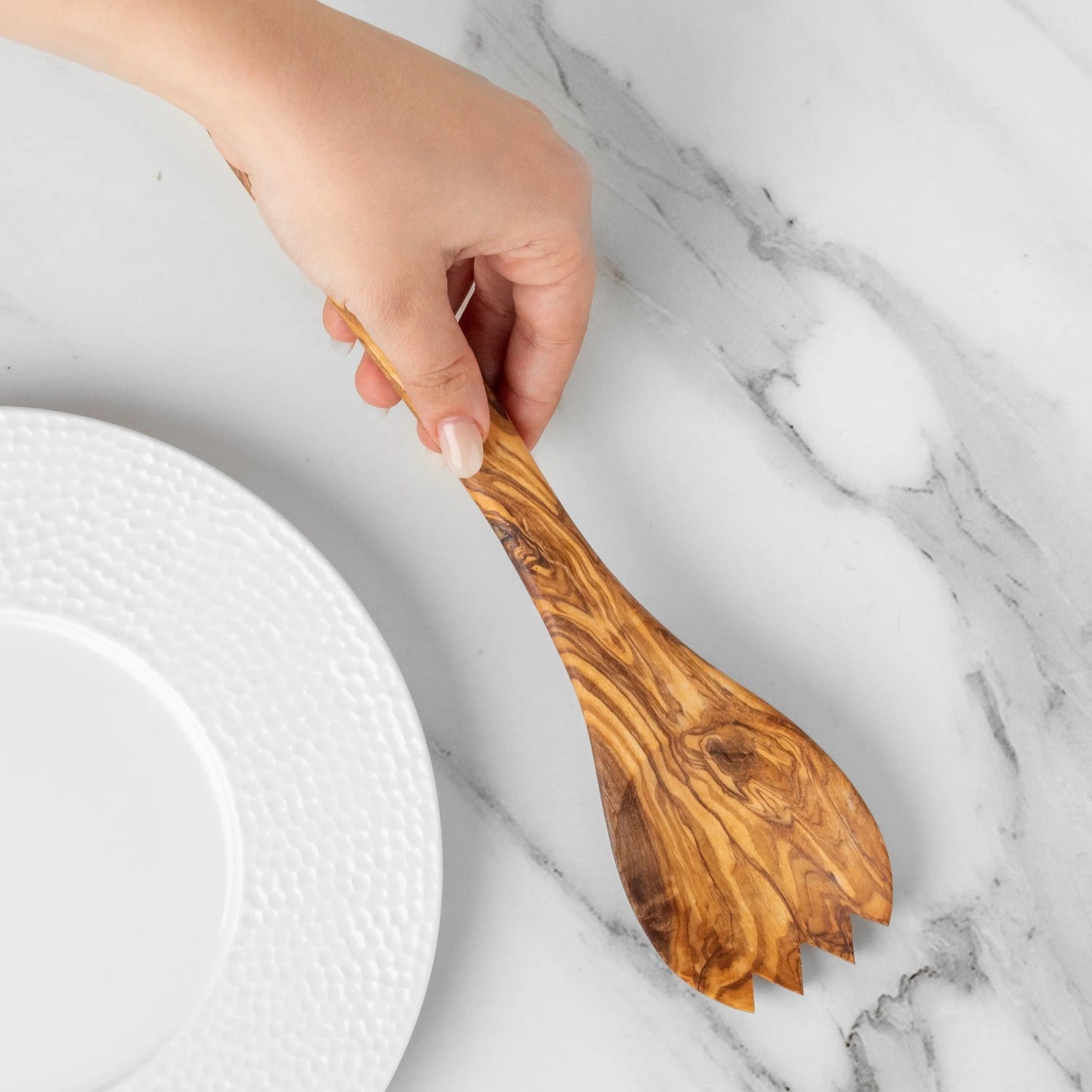 Handmade Olive Wood Salad Spork, 11.8" - Haven