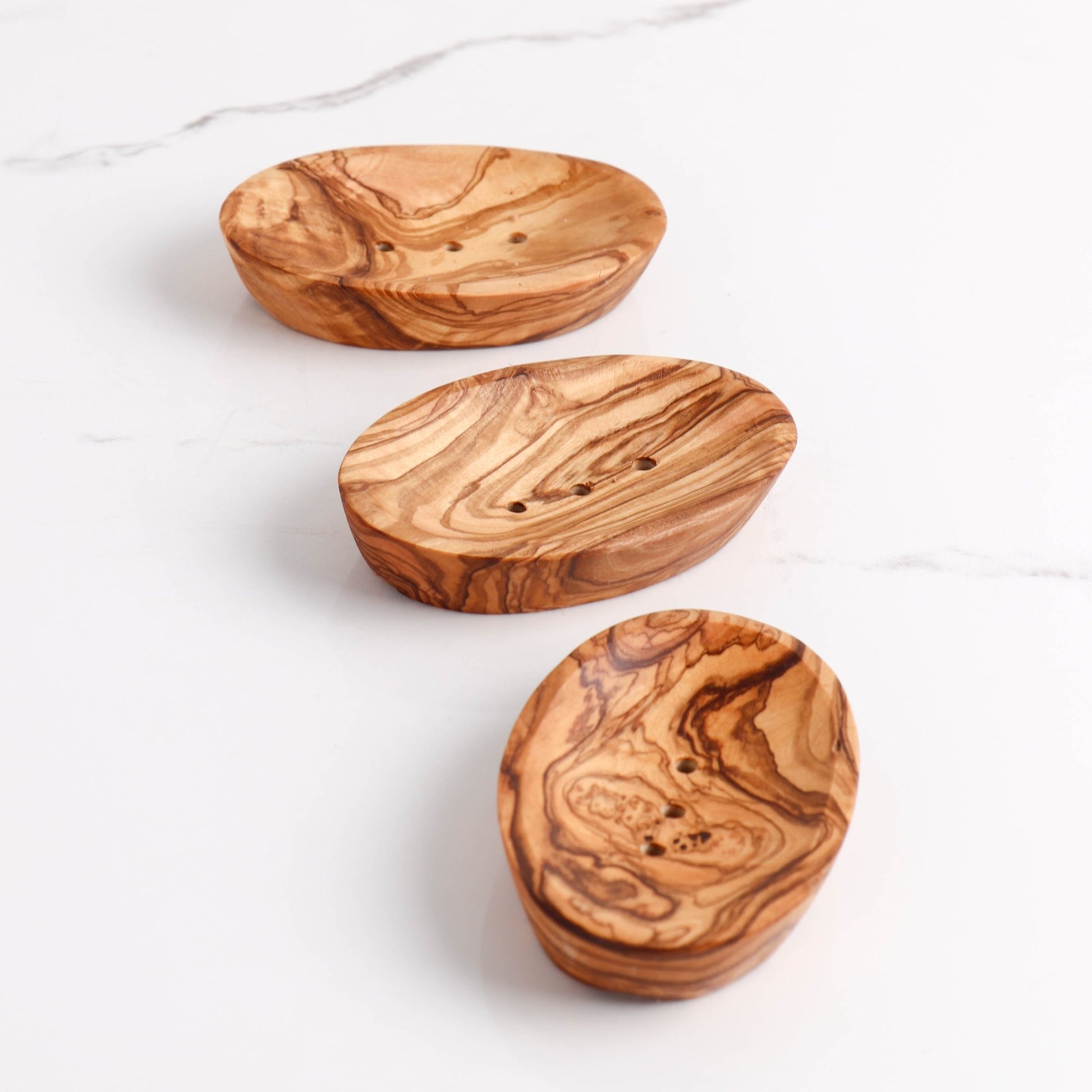 Handmade Olive Wood Soap Dish, Oval - Haven