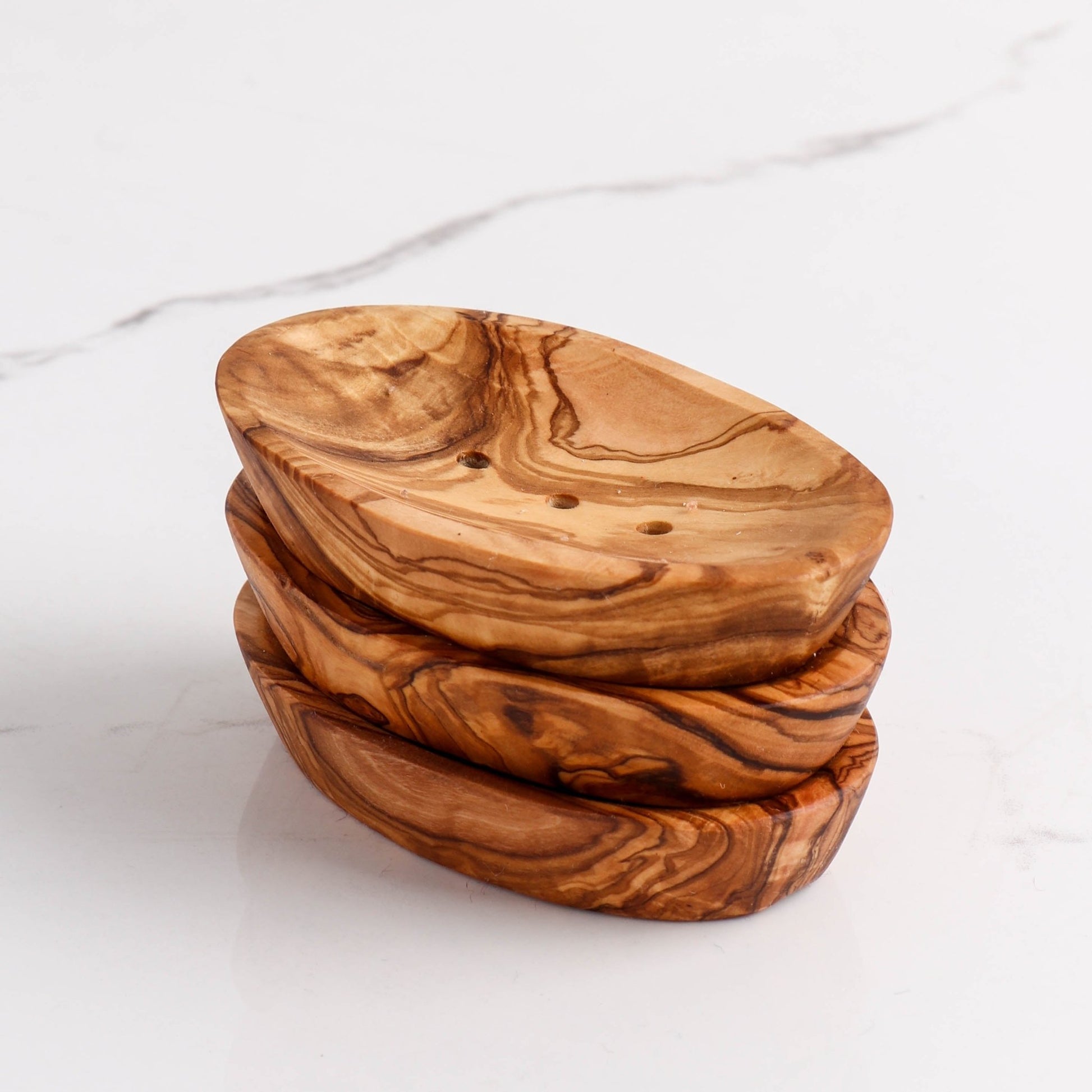 Handmade Olive Wood Soap Dish, Oval - Haven