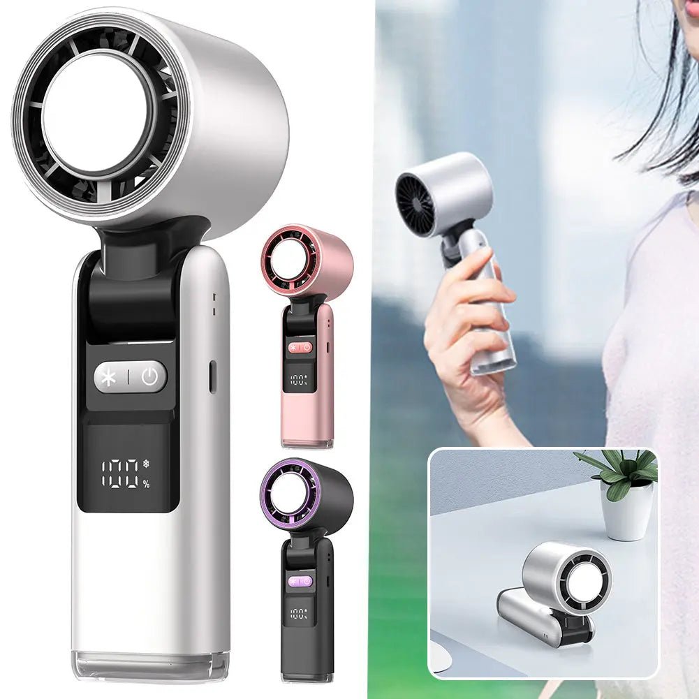 Ice Cool Turbo Mini Fan with Digital Display – USB Rechargeable - Haven