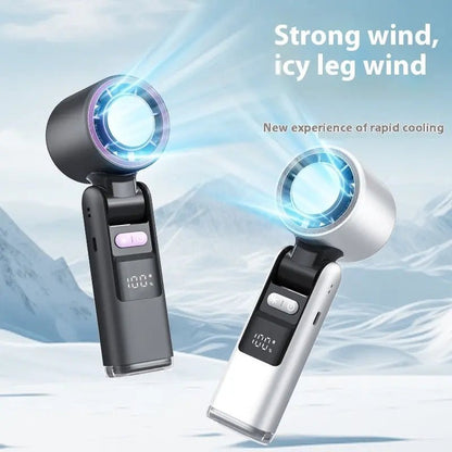 Ice Cool Turbo Mini Fan with Digital Display – USB Rechargeable - Haven