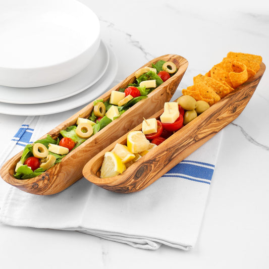 Olive Wood Cracker Tray – Long, Slim & Handmade - Haven